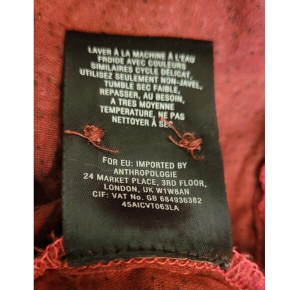 Holding Horses Anthropologie Floral Print Blouse Sz 4 Peplum Ruffle Castlecore - Picture 10 of 10